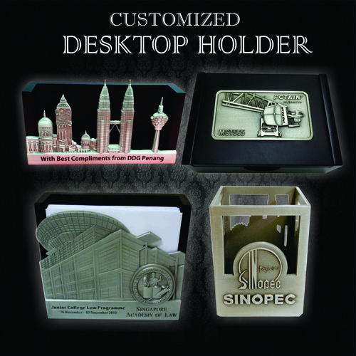 Customize Desktop Holder With 3D Casting Motif